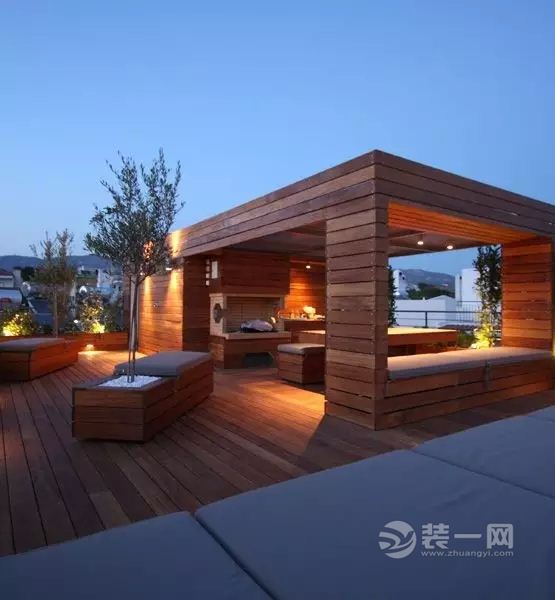 做梦都在想你的样子 天台设计装修效果图堪比别墅